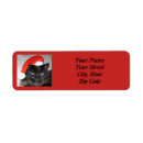 Search for red cat return address labels Funny