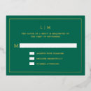 Search for emerald green and gold wedding rsvp cards Classic