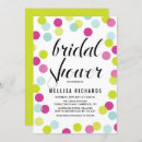 Search for polka dot bridal shower invitations Modern