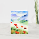 Search for blue poppy cards Red