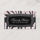 Search for pink zebra business cards White