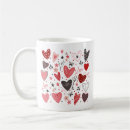 Search for symbol of love mugs Red hearts