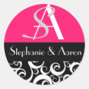 Search for hot pink damask stickers Black and white