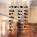 Search for closed signs Opening times