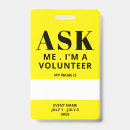Search for event volunteer id badges Yellow