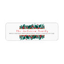 Search for elegant christmas return address labels Floral