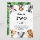 Search for two wild 2nd birthday invitations Lion