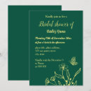 Search for emerald green bridal shower invitations Calligraphy