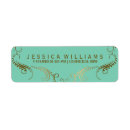 Search for mint green return address labels Elegant