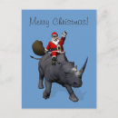 Search for rhino christmas cards Santa claus