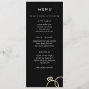 Search for black and gold menus Reception
