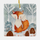 Search for red fox christmas tree decorations Whimsical