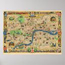 Search for vintage map of london posters Britain