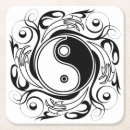 Search for yin yang coasters Black and white