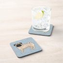 Search for pug coasters Illustration
