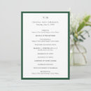 Search for emerald green wedding programmes Modern
