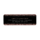 Search for black and gold glitter return address labels Modern