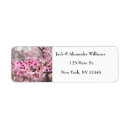 Search for flowering trees return address labels Pink