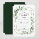 Search for geometric rehearsal dinner invitations Greenery