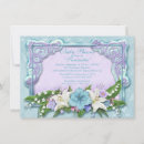 Search for blue floral baby shower invitations Modern