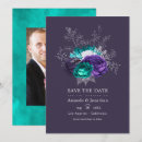 Search for purple and teal save the dates Watercolor