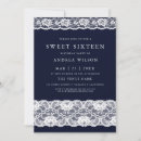 Search for lace sweet 16 invitations Elegant