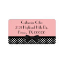 Search for black and white polka dots return address labels Stylish