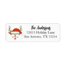 Search for reindeer antlers return address labels Minimalist