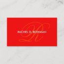 Search for bright red business cards Salon