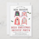 Search for ugly sweater christmas invitations Watercolor