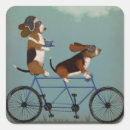Search for tandem stickers Dogs on bicycles