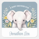 Search for elephant baby stickers Blue and white