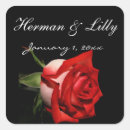 Search for red rose wedding stickers Bride