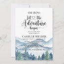 Search for the adventure begins baby shower invitations Forest