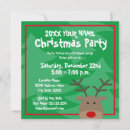 Search for funny square christmas invitations Reindeer
