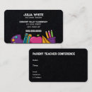 Search for conference business cards School teacher