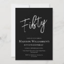 Search for white 50th birthday invitations Adult birthday party