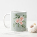 Search for watercolor wedding mugs Sage green