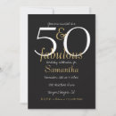 Search for 50 and fabulous invitations Black