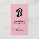 Search for damask monogram business cards Pink