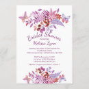 Search for purple butterfly bridal shower invitations Floral
