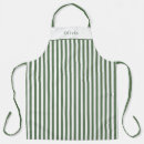 Search for forest green aprons Green and white