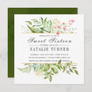 Search for foliage sweet 16 invitations Elegant