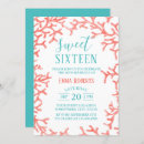 Search for coral reef birthday invitations Beach
