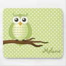 Search for cute owl mousepads Green