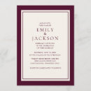 Search for cream burgundy wedding invitations Simple