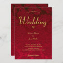 Search for red gold christmas wedding invitations Floral