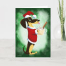 Search for dachshund art cards Santa