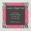 Search for hot pink zebra invitations Girls