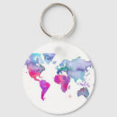 Search for watercolor map key rings Travel